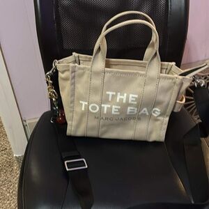 Marc Jacobs Tan Tote Bag with Black Strap